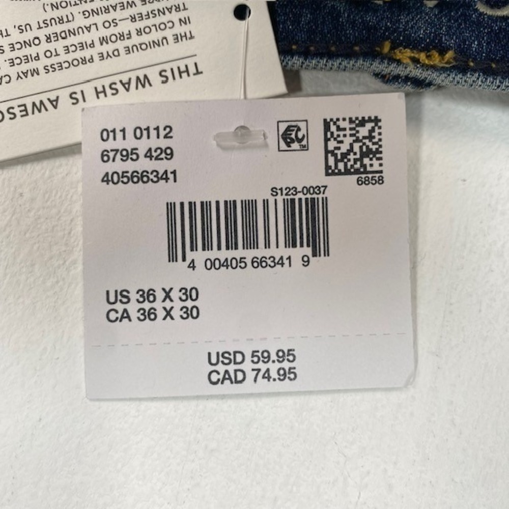 American Eagle Outfitters Flex Relaxed‎ Straight Jeans Mens W36xL27.5 Distressed - Picture 5 of 9